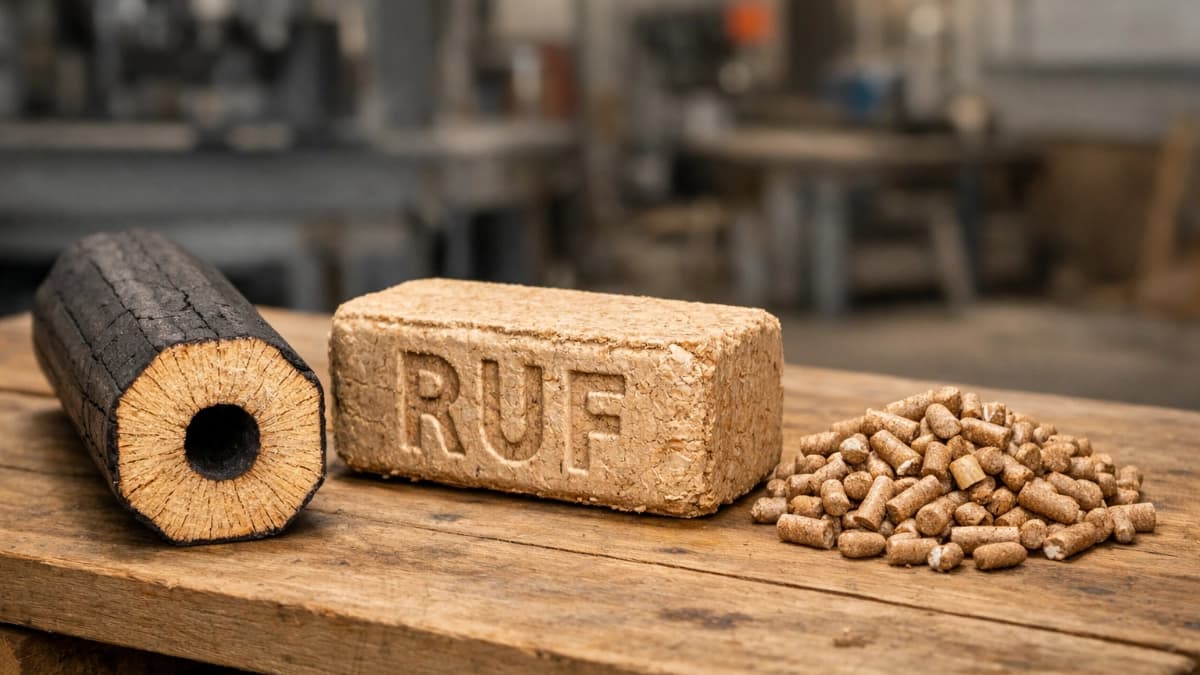 Виды топливных брикетов и пеллет: Pini & Kay, RUF, Nestro