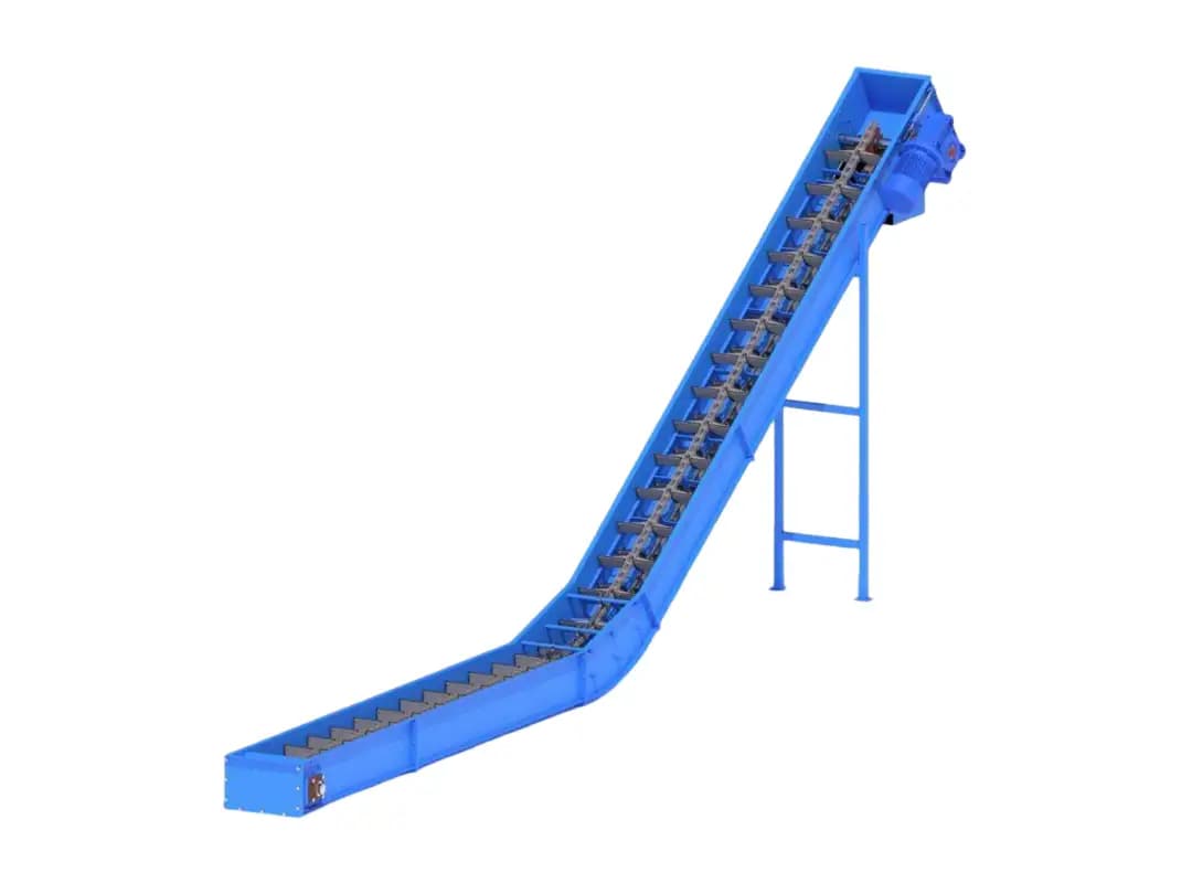 Наклонный L-образный цепной транспортер